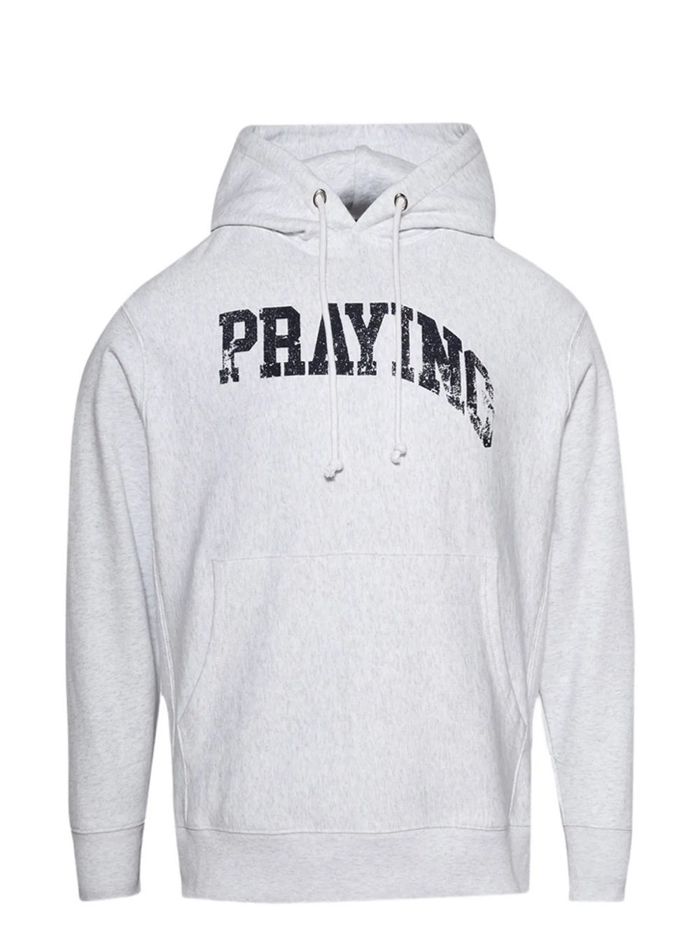 Women's White 'PRAYING' Graphic Hoodie